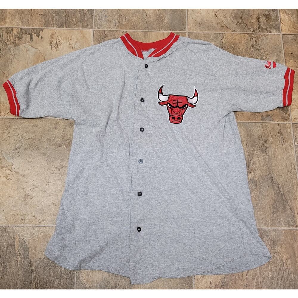 Vintage 1990s Legends Athletic Chicago Bulls Button Shirt Sz XL Made in the USA
